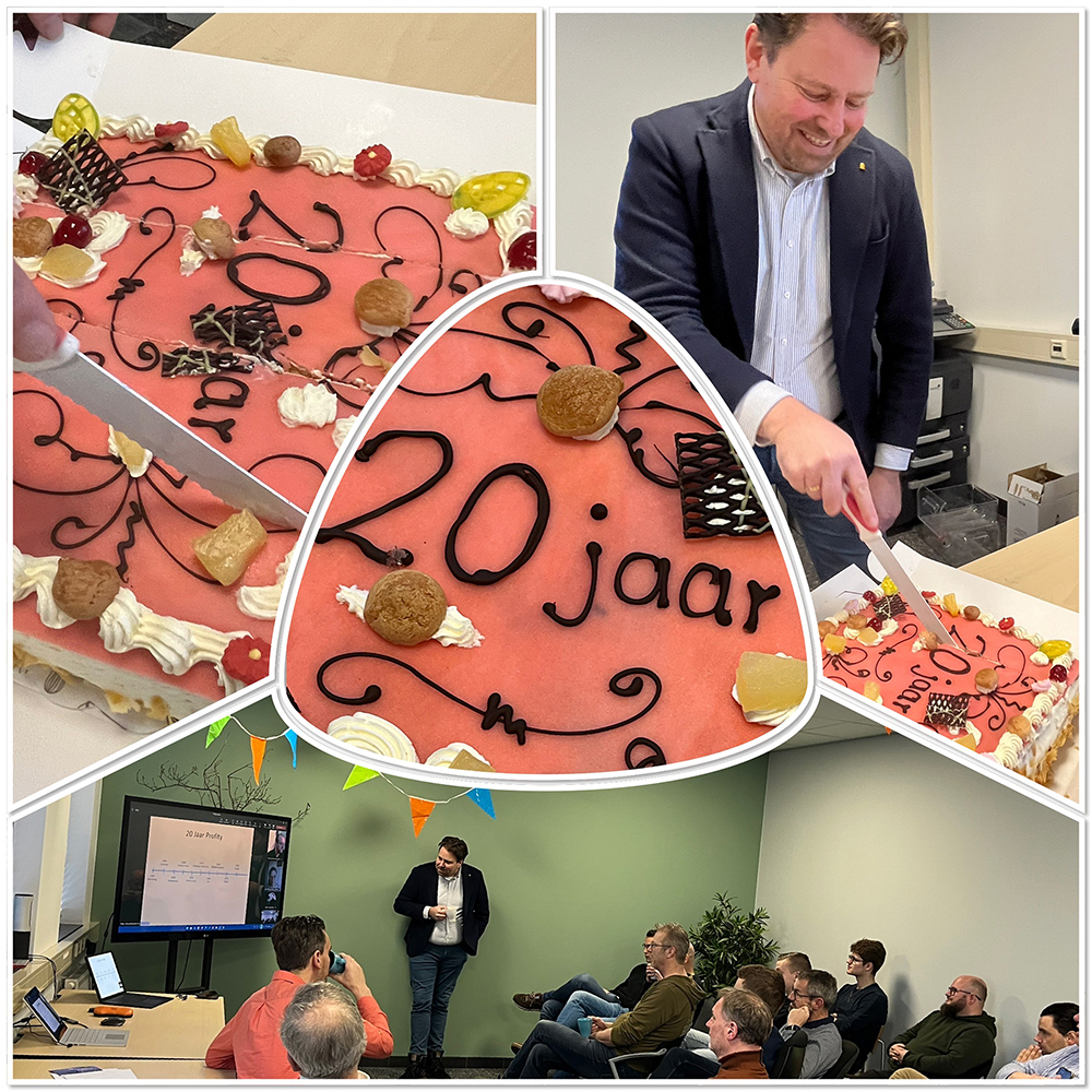 Collage van afbeeldingen over het 20 jaar bestaan