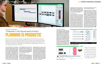 Beton en Staalbouw vakblad artikel met BIM4Production planningstool