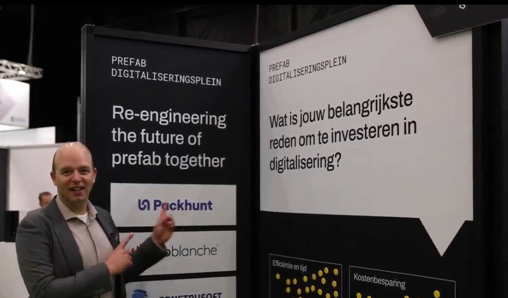Sander Braam op het PREFAB digitaliseringsplein 2024